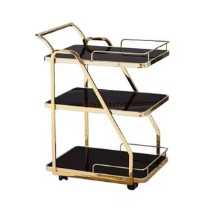 Kitchen Cart Hotel Delivery Trolley 3-layer Stainless Steel Hand Cart Hotel Furniture Restaurant Furniture