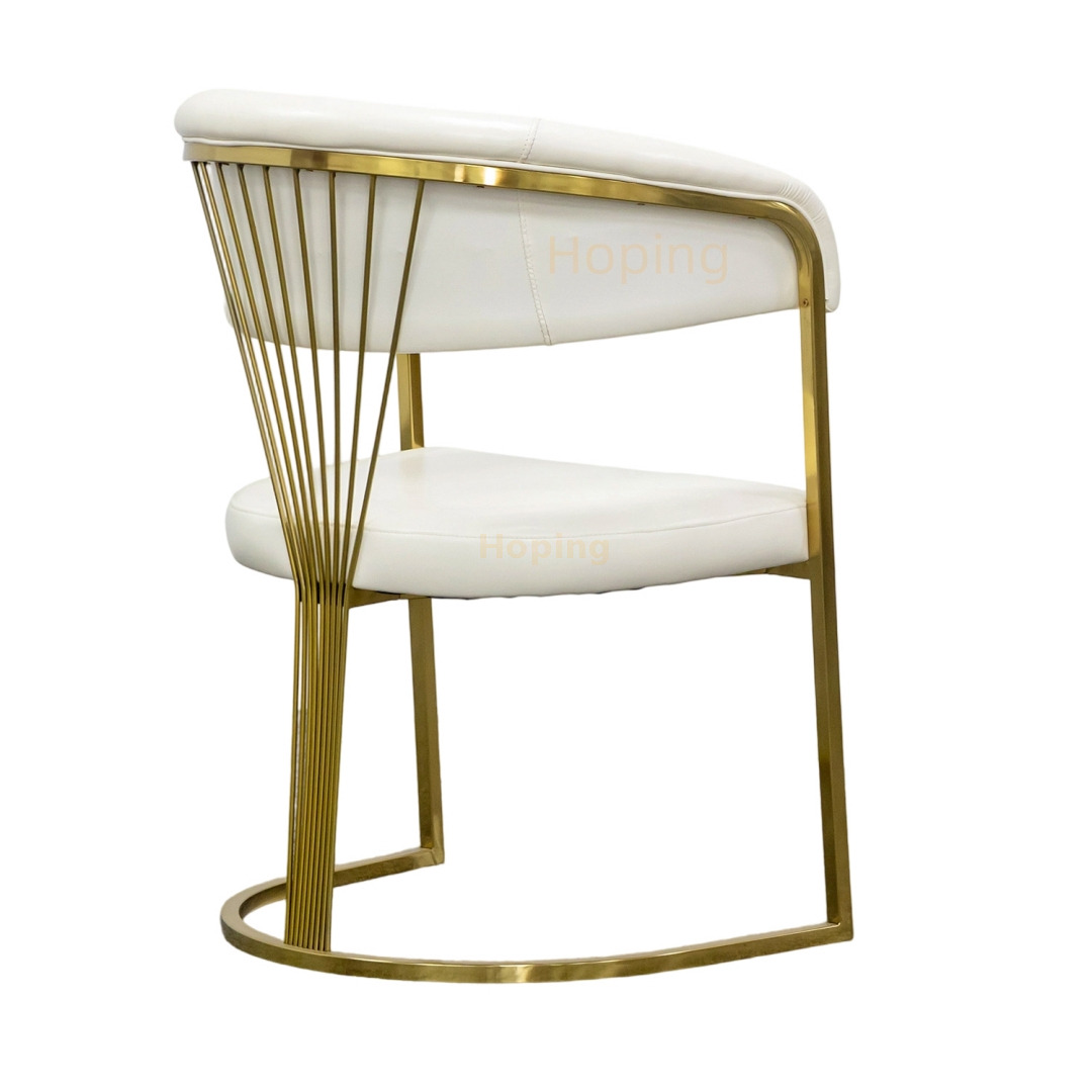Modern Design Royal Luxury Chair Gold Stainless Steel Chair Events Wedding Banquet Hotel Chair