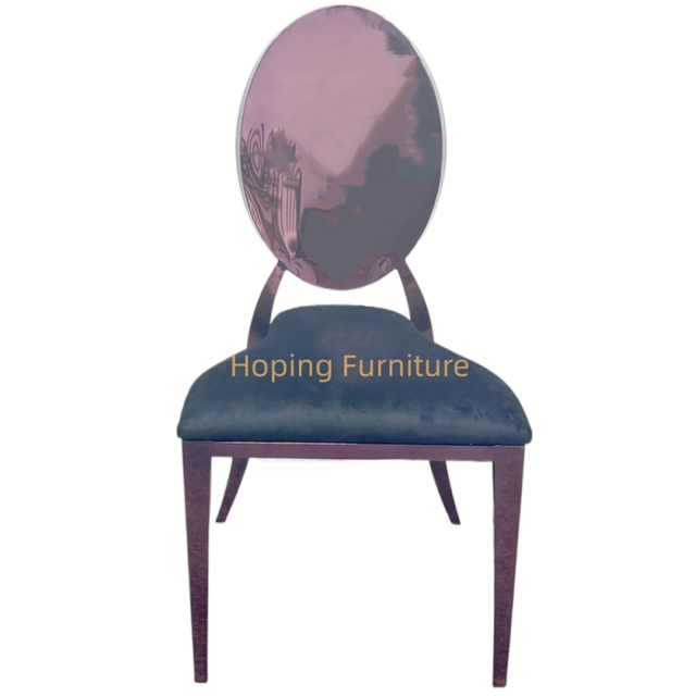 Wholesale Event Outdoor Furniture Stainless Steel Purple Round Back Banquet Chairs Metal Dining Chair Stacking Restaurant Chair
