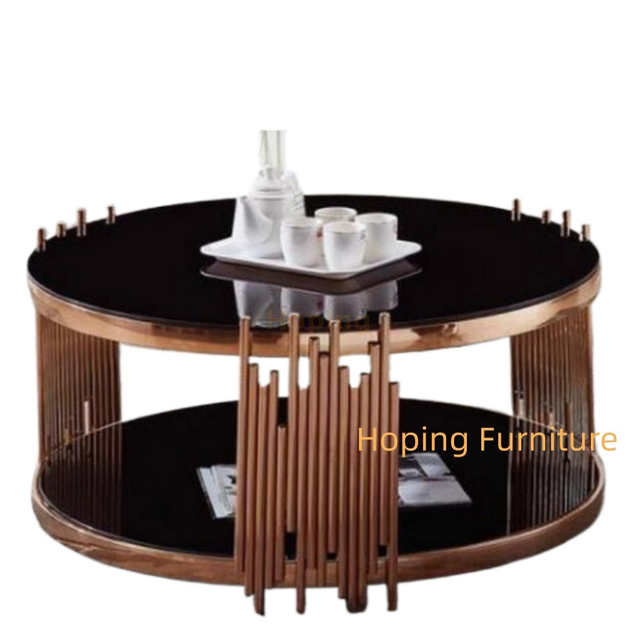 Modern Luxury Restaurant Dining Hotel Banquet Wedding Event Furniture Glass Top Round Table