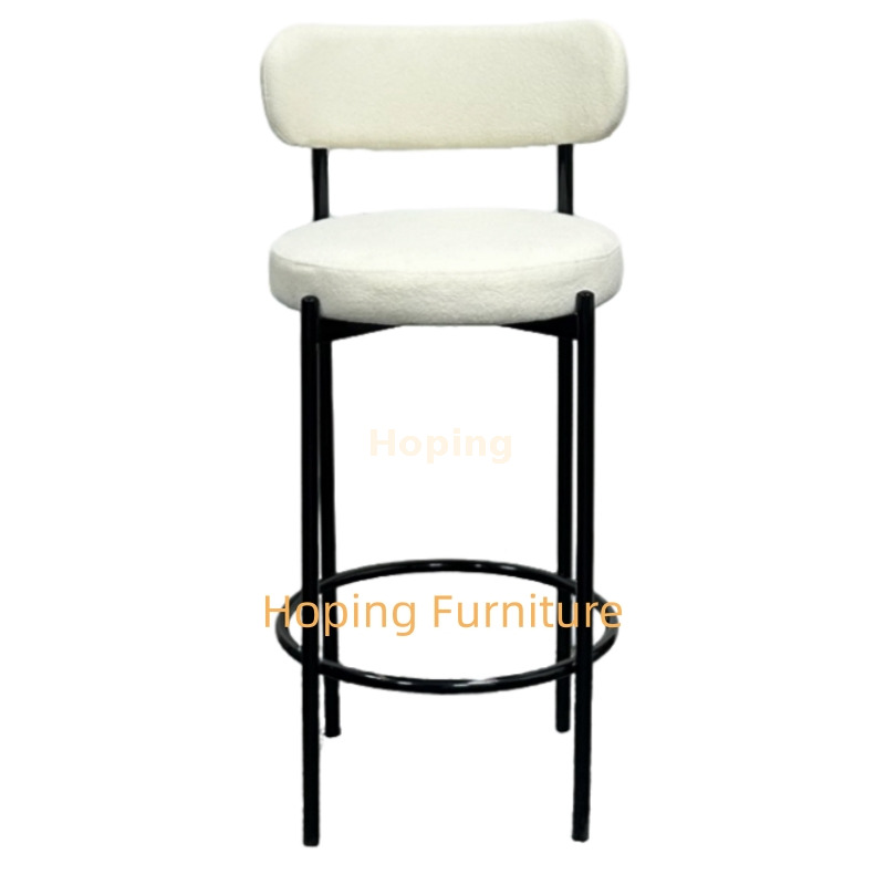 Counter Stool Indoor-Outdoor Black Metal Bar Stools Restaurant Banquet Dining Furniture Metal Bar Chair