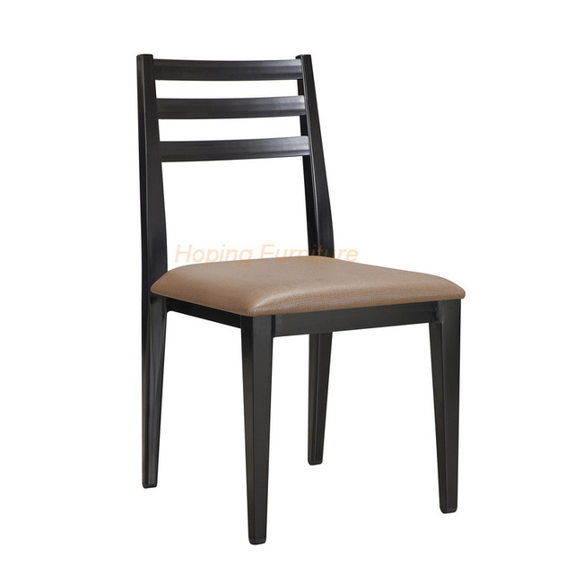 Black Wood Dining Chair for Training Reception Event Living Room Hotel Leiusre Furniture Stacking Dining Chair