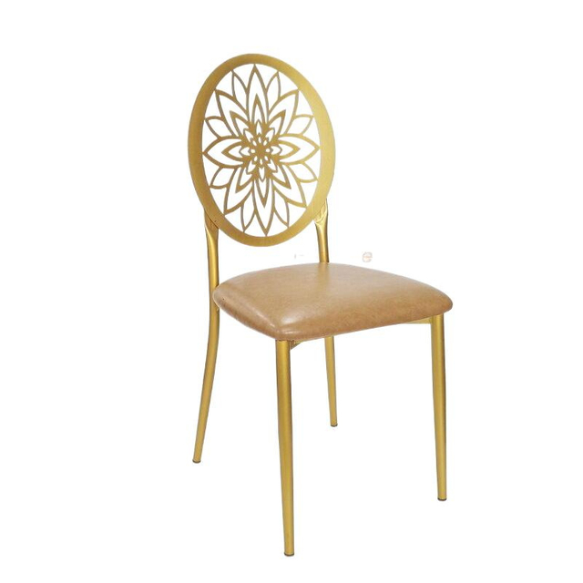 New Design China Chrome Steel Chair Hotel Chairs Banquet Metal Wedding Chair Hollow Back Steel Dining Chairs