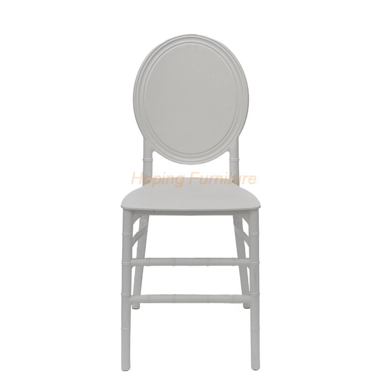 Wholese Restaurant Dining Chairs White Round Back Chair Plastic Louis Chair Wedding Dining Chair Banquet Chair