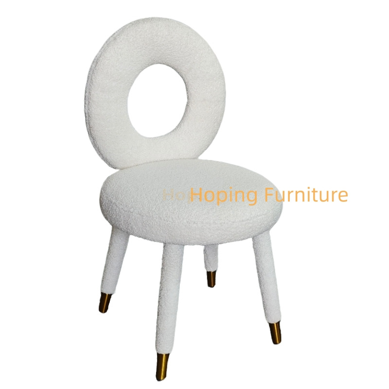 Modern Dining Room Cafe Velvet Upholstered Dining Chairs Comfortable Design Chair Round Back Banquet Chairs