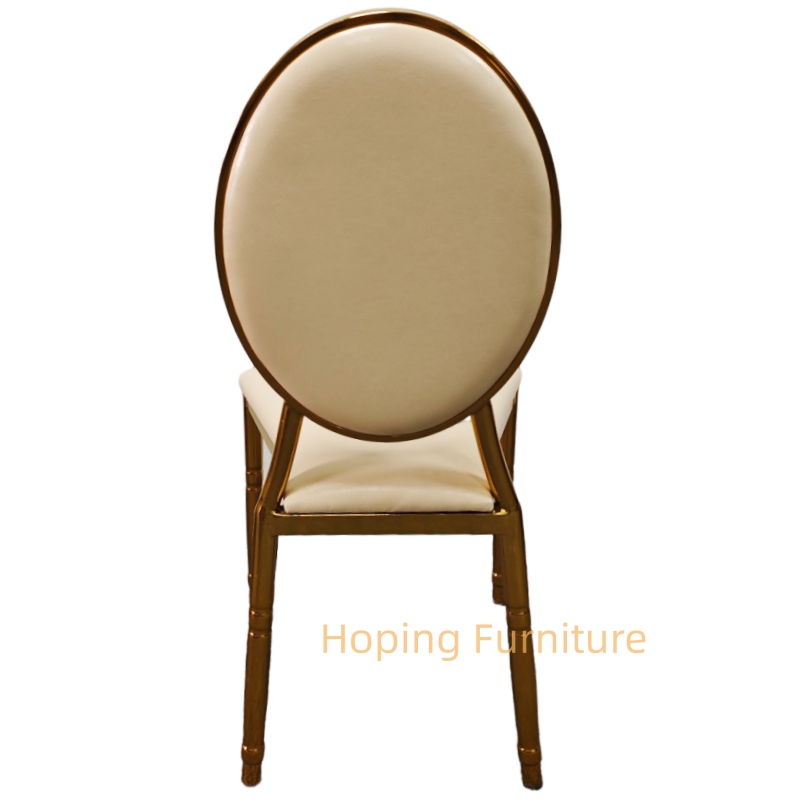 Brown Banquet Chair Cheap Wedding Event Party Dining Furniture Stainless Steel Chair