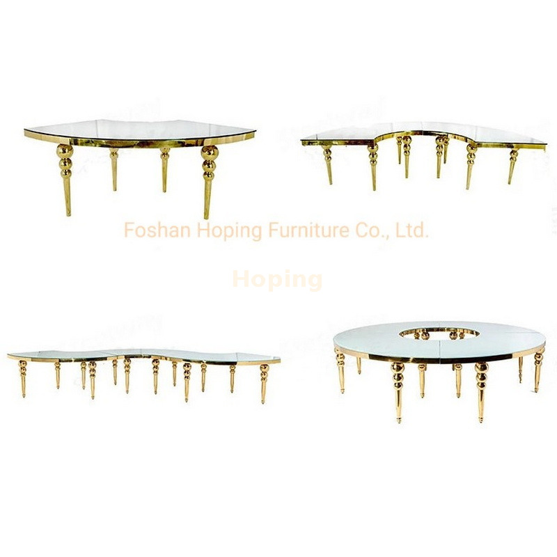 C Table Luxury Living Room Furniture Glass Top Cake Table Dinner Dining Table