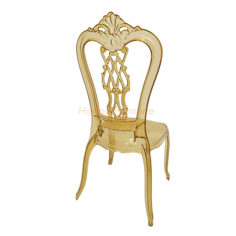 Most Popular Gold Resin Plastic Wedding Restaurant Dining Chair