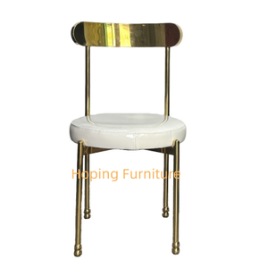 Golden Mirror Stainless Steel Leisure Dining Chair Simple Design Wedding Hotel Event Restaurant Banquet Chairs