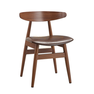 Cheap Replica Hans Wegner Chair Drak Brown Low Back Iron Chair for Fast Food Restaurant Coffee Bar Snack Bar