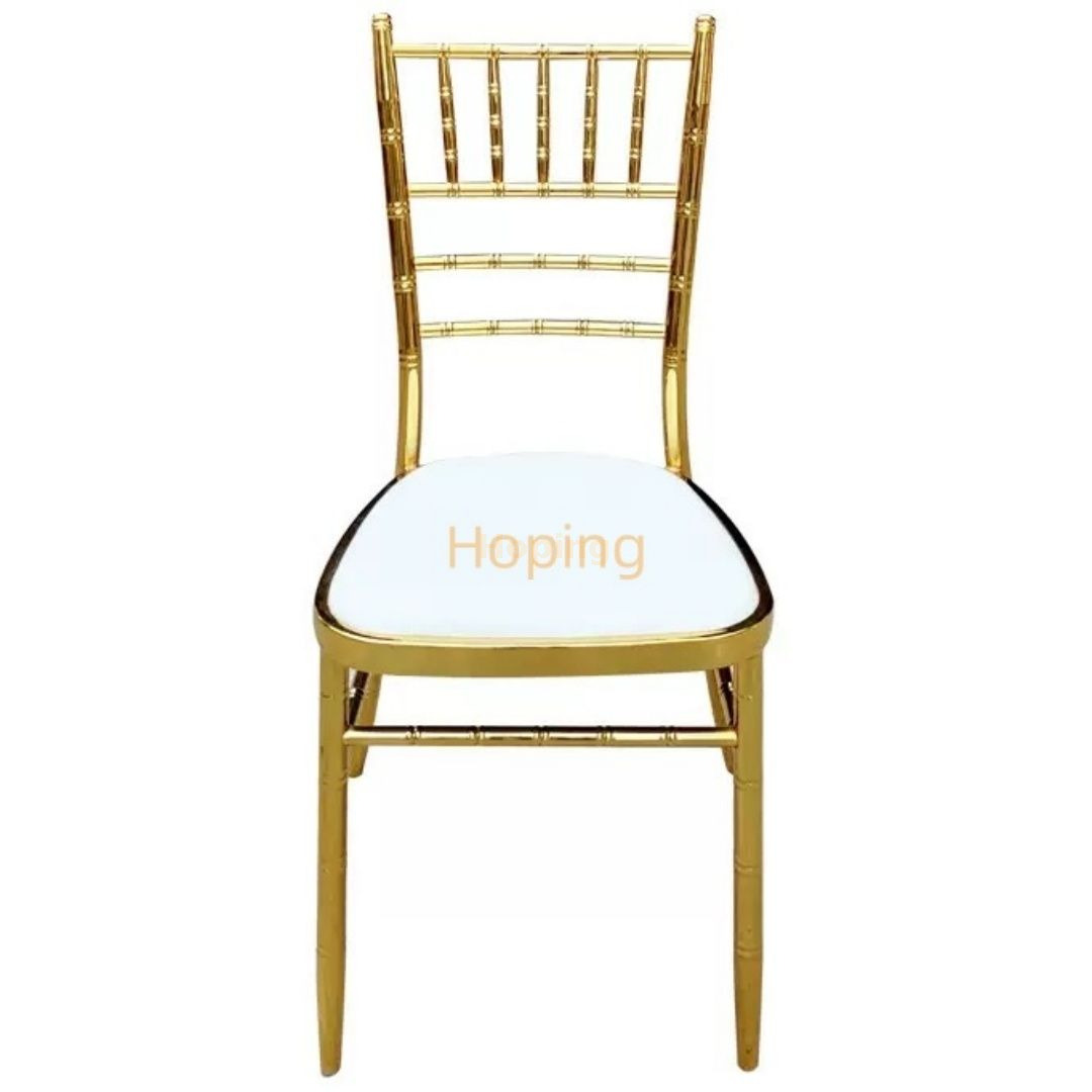 Popular Available Event Wedding Furniture Banquet Stacking Metal Chiavari Dining Chair