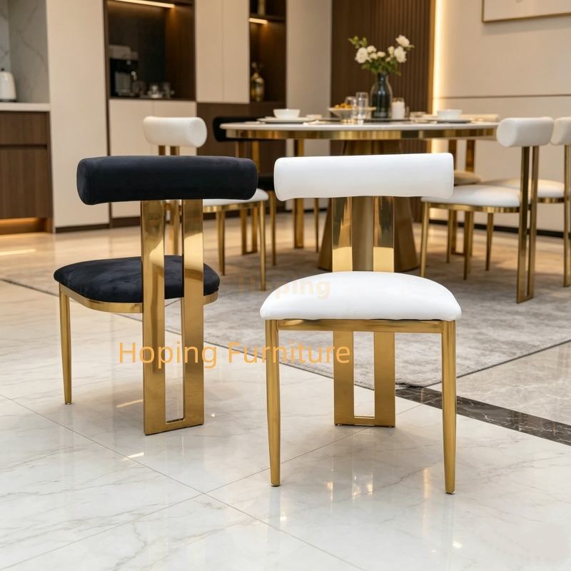 Modern Three Leg Chair Gold Stainless Steel Hotel Restaurant Furniture Hotel Dining Room Wedding Chair