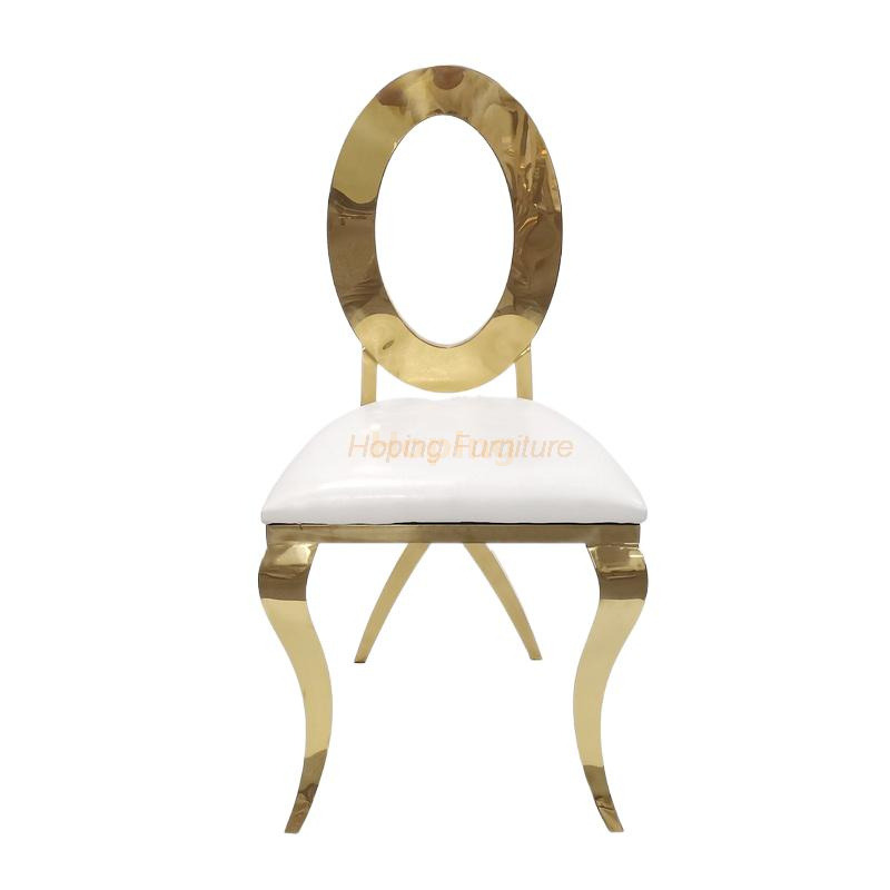 Modern Stainless Steel Home Furniture Set Table Dining Chair Metal Legs Long Table Gold Metal Leg Oval Back Painted Dining Chairs White Wedding Seating Chair