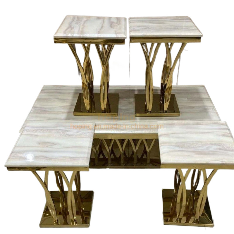 Modern Table Set Living Room Hotel Table / Silver Coffee Table / High Side Table / Stainless Steel Table / Black Glass Coffee Table / Marble Console Table