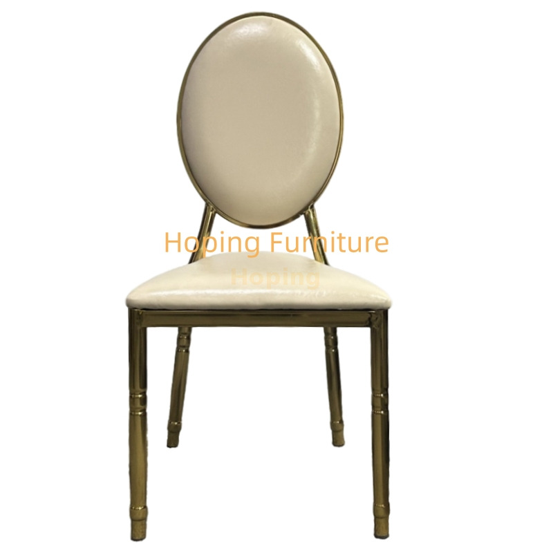 Brown Banquet Chair Cheap Wedding Event Party Dining Furniture Stainless Steel Chair