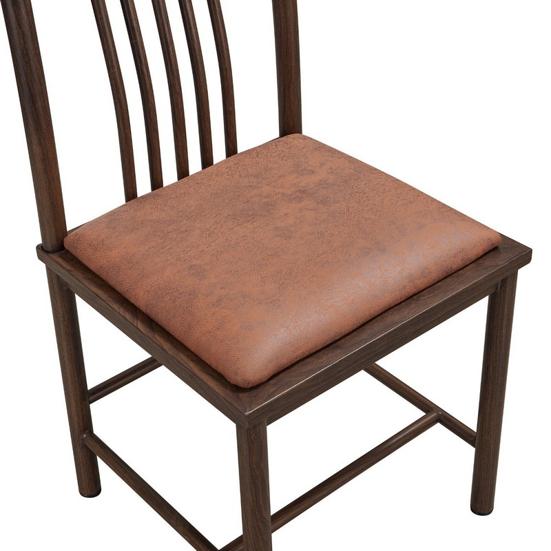 Chinese Antique Furniture Red Stool Nice Back Metal Wood Leg Banquet Dining Chair