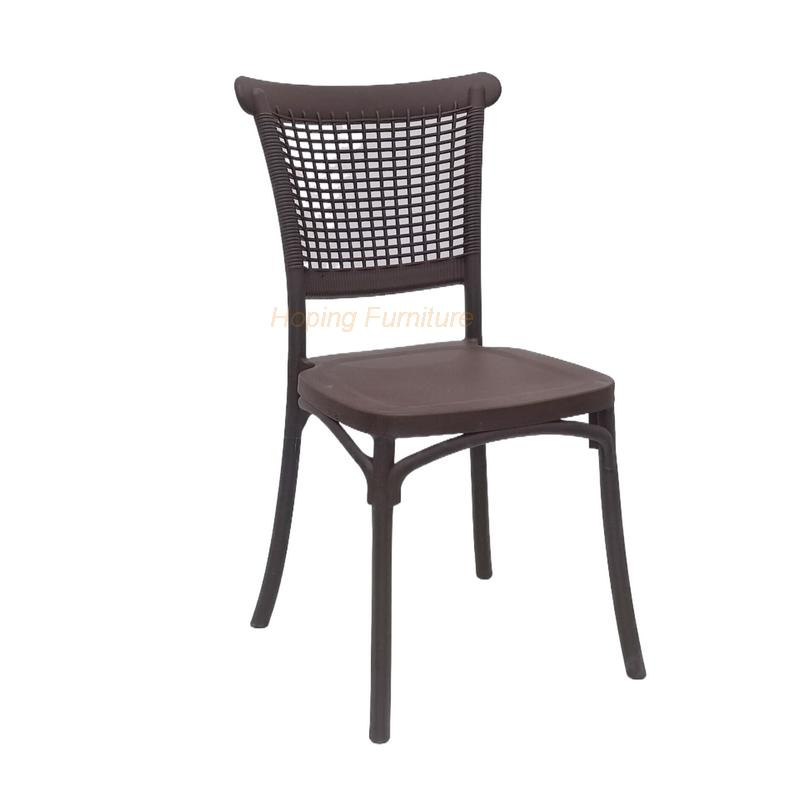 Simple Style Chaise En Plastique Square Back Chair Restaurant Banquet Dining Chair