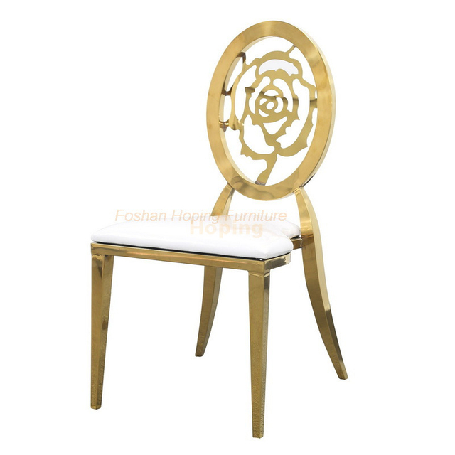 China Hoping Supplier Living Room Chair Luxury Simple Style Gold Metal Leg Table Dining Chair