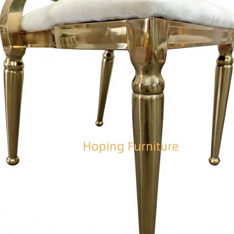 White Velvet Stacking Modern Metal Hotel Restaurant Wedding Banquet Dining Furniture Chair