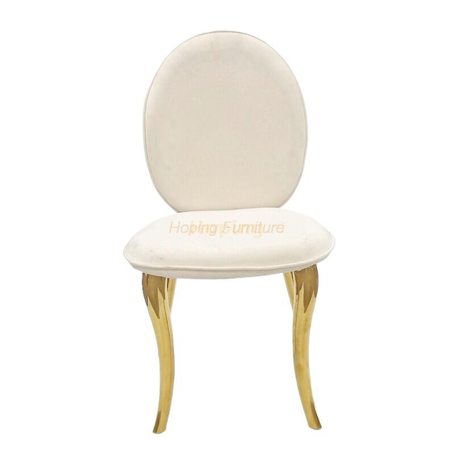 Modern Beige Velvet Restaurant Chair Stainless Steel Banquet Chair Outdoor Furniture Gold Metal Wedding Chairs