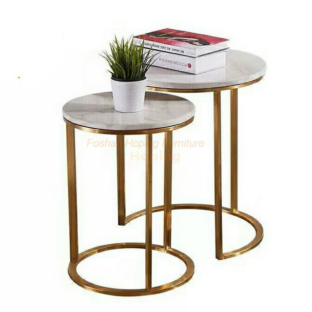 Garden Furniture Phone Table Two Layer Glass Flower Pot Stand Bearing Coffee Table