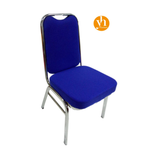 Promotion Cheap Dining Chair Metal Chrome Plating Design Side Chair Fabric Seat Cushion