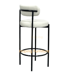 Counter Stool Indoor-Outdoor Black Metal Bar Stools Restaurant Banquet Dining Furniture Metal Bar Chair