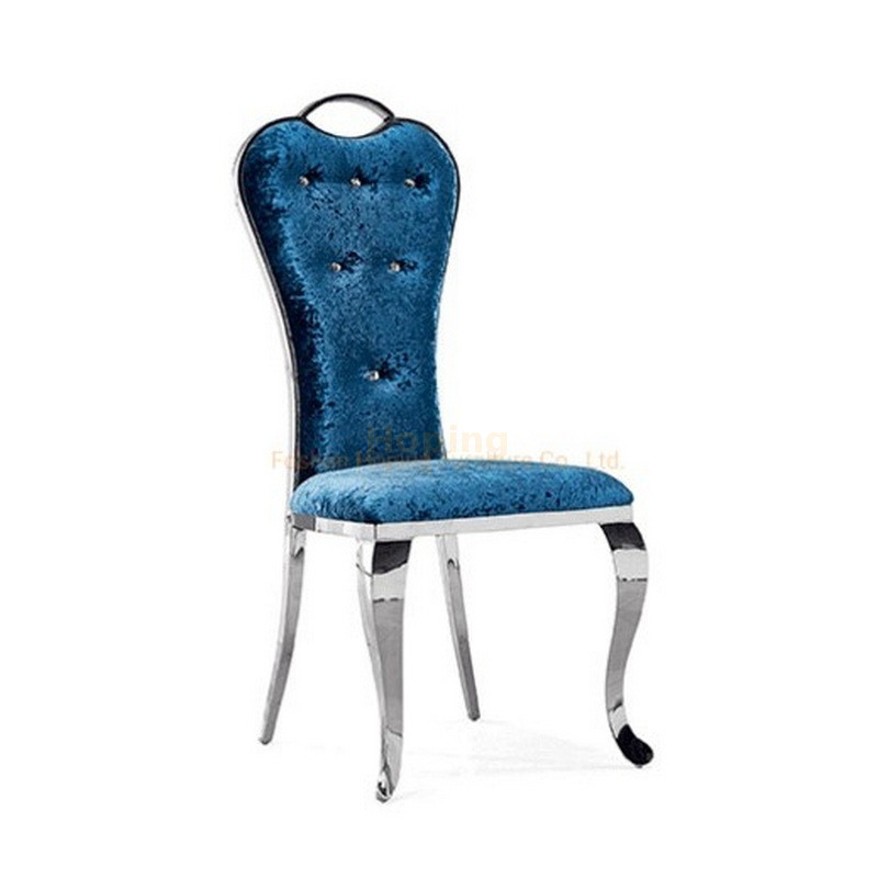 Yellow Grain Leather Senior Modern Banquet Dining Chair for Western Restaurant