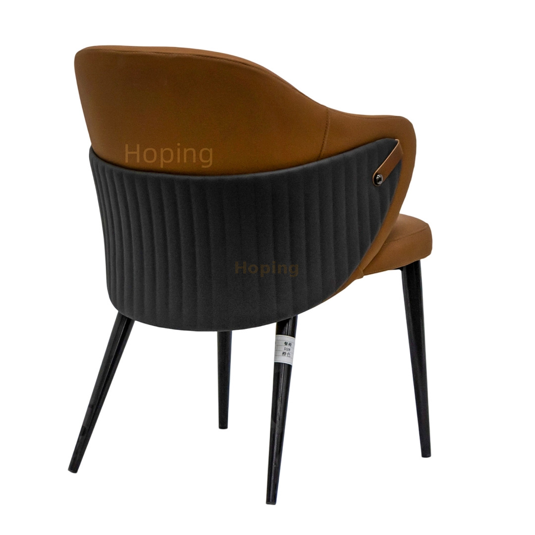 Modern Home Furniture PU Leather Fabric Upholstered Dining Chair for Living Room Kitchen Hotel Room