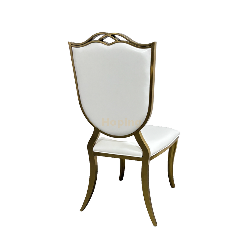 High-quality Elegant Gold Stainless Steel Wedding Chairs for a Luxurious Event Banquet Chair