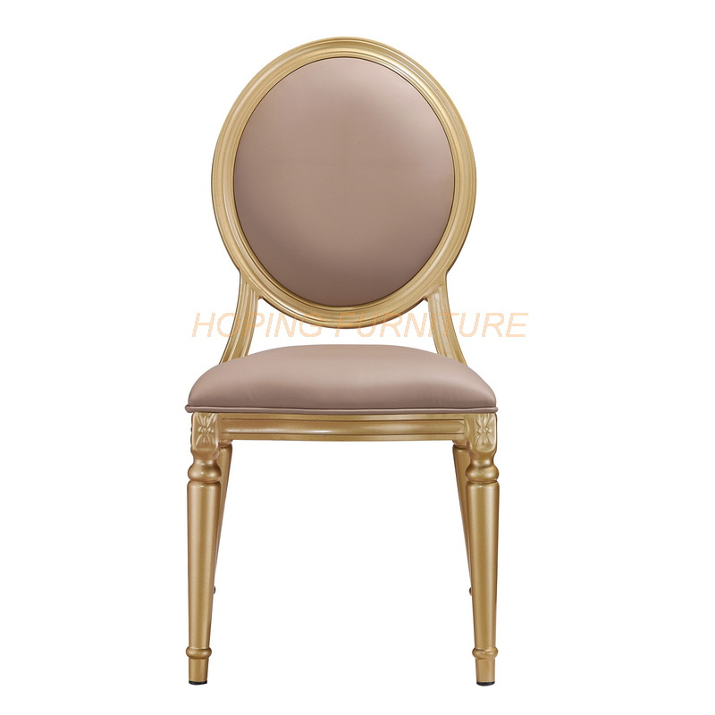 Modern Hotel Furniture Wedding Banquet Louise Grey Leather Dining Chair