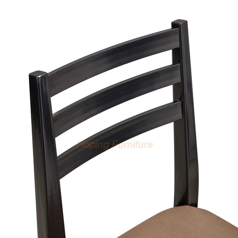 Black Wood Dining Chair for Training Reception Event Living Room Hotel Leiusre Furniture Stacking Dining Chair