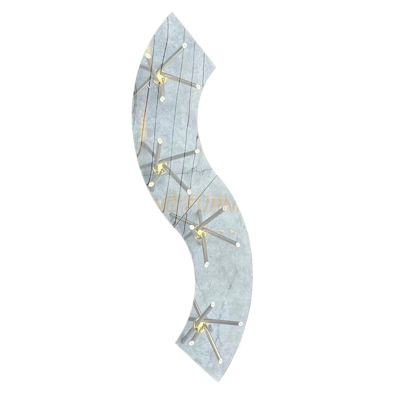 Half Table Luxury Hotel Banquet Wedding Round Mirror Table Wedding with Black Base Stainless Steel Round Table