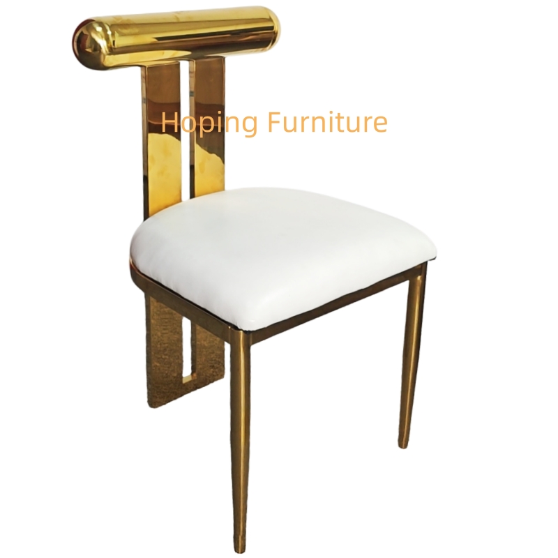 ModernThree Leg Chair Gold Stainless Steel Hotel Restaurant Furniture Hotel Dining Room Wedding Chair