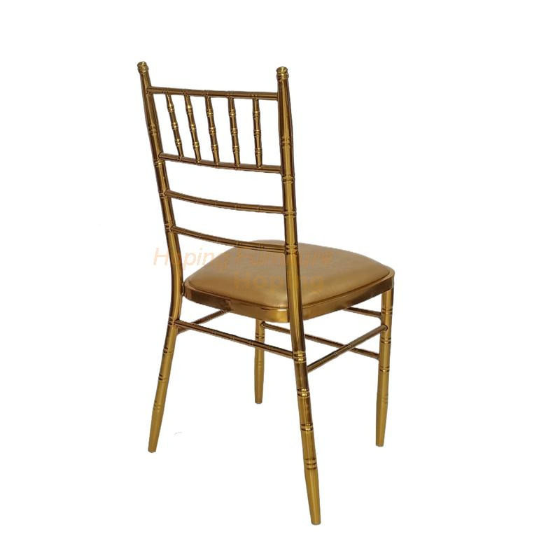 Popular Available Event Wedding Furniture Banquet Stacking Metal Chiavari Dining Chair