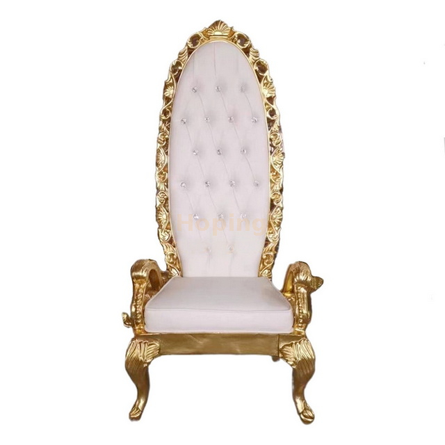 Luxury High Back Wedding Bride and Groom Throne Chair For Sale