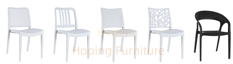 Wholesale Plastic PE Rattan Wicker Backrest Patio Side Chair Modern Outdoor Garden Hotel Furniture Leisure Banquet Restaurant Chair