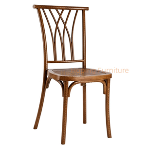 Vintage Plastic Dining Chair Imitated Wood Bistro Modern Chaise En Plastique Frame Wedding Banquet Chair Restaurant Chair