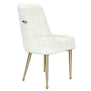 High Quality Upholstered Velvet Dining Chair Gold Leg Luxury Side Chair for Dining Room Stainless Steel Chair with Cushion for Restaurant Banquet Hotel Wedding