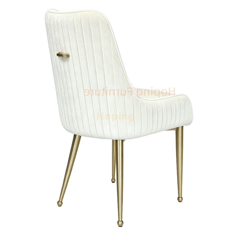 High Quality Upholstered Velvet Dining Chair Gold Leg Luxury Side Chair for Dining Room Stainless Steel Chair with Cushion for Restaurant Banquet Hotel Wedding