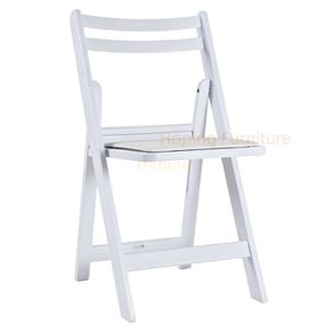 White Plastic Folding Chair Slatted Back Portable Outdoor Banquet Dining Chair Hotel Cheap Chair Plastic Frame Wedding Chair Banquet Dining Chair