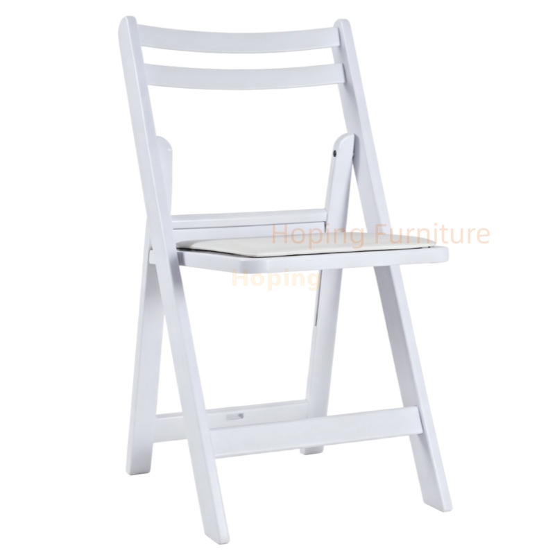 White Plastic Folding Chair Slatted Back Portable Outdoor Banquet Dining Chair Hotel Cheap Chair Plastic Frame Wedding Chair Banquet Dining Chair
