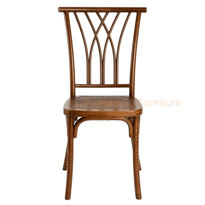 Vintage Plastic Dining Chair Imitated Wood Bistro Modern Chaise En Plastique Frame Wedding Banquet Chair Restaurant Chair