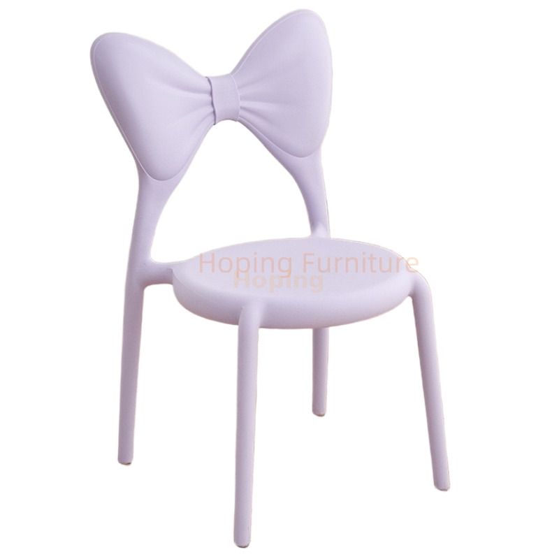Play Style Plastic Kids Chair Artistic Bow Back Design for Daycare & Kid Party Customized Back Design Pastel Green Wedding Chair for Restaurant Kid Dining Room