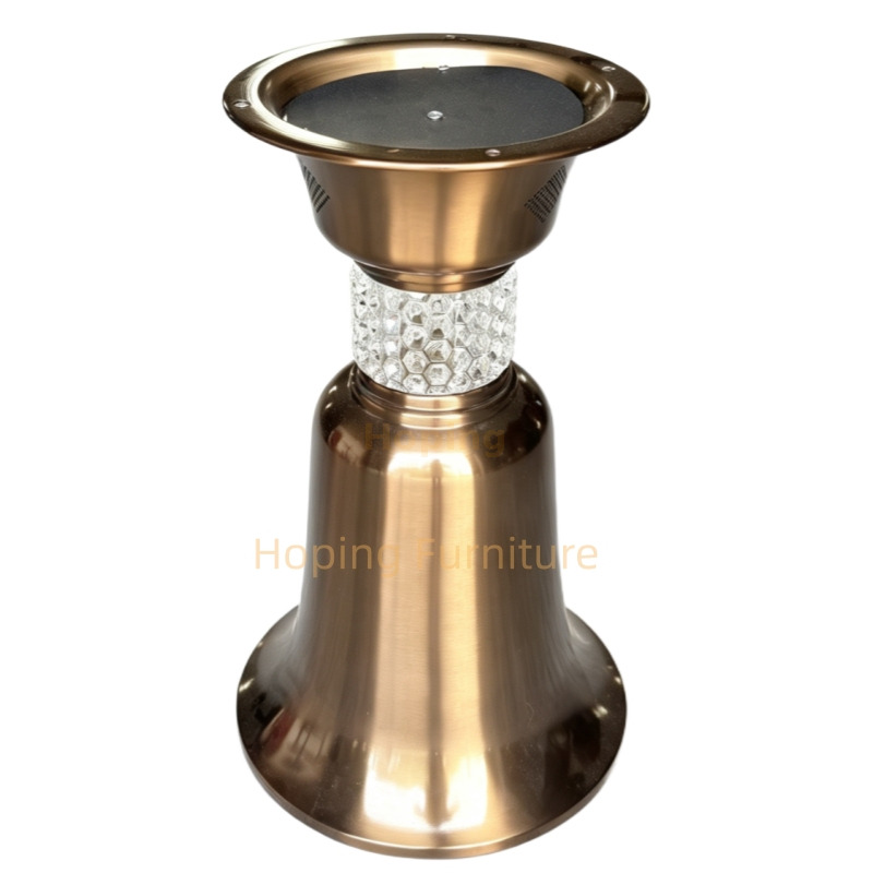 Wholesale 60cm Round Light up Cocktail Table Bluetooth Music Function Simple Side Table Coffee Table Wih Antique Brass Base Wood Grain Top Party Table
