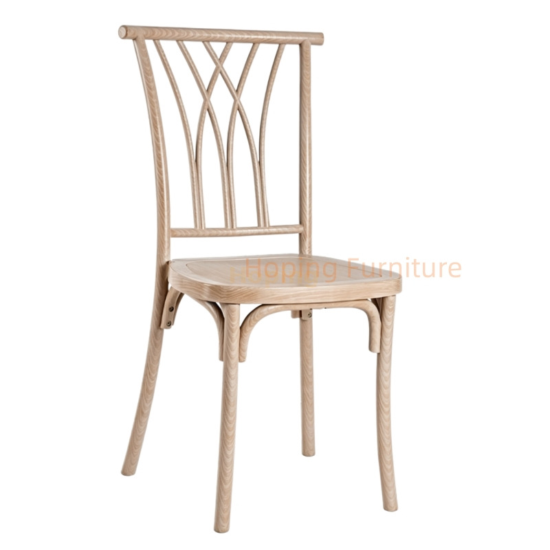 Vintage Plastic Dining Chair Imitated Wood Bistro Modern Chaise En Plastique Frame Wedding Banquet Chair Restaurant Chair