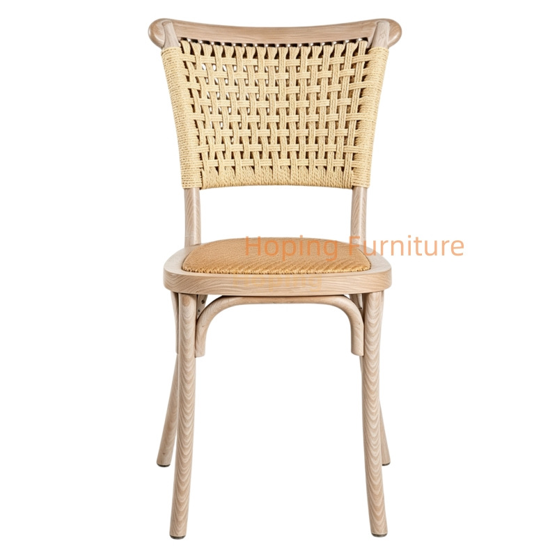 Imitation Rattan Plastic Dining Chair Vintage Wicker Back Cafe Side Chair Simple Style Chaise En Plastique Square Back Chair Restaurant Banquet Dining Chair