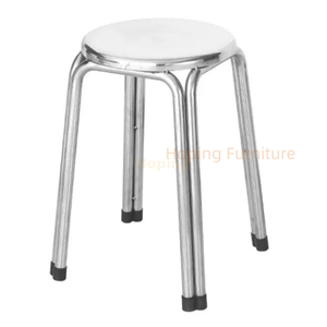 Chrome Round Stainless Steel Stool Portable Heavy Duty Home Side Stool