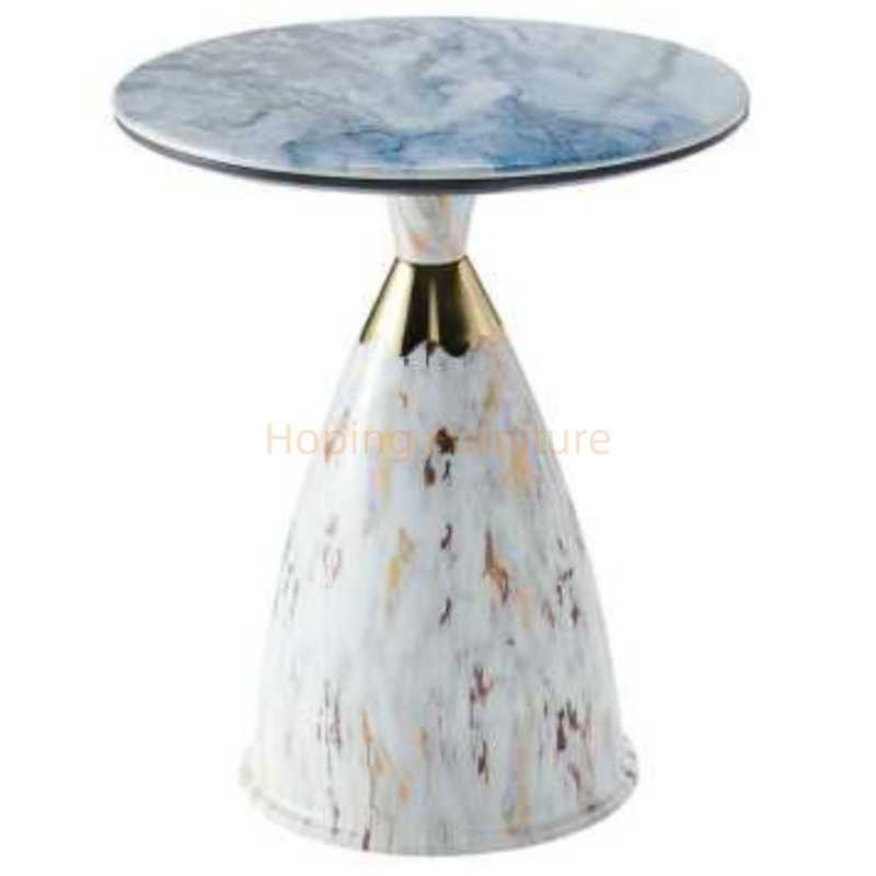 Stable Cone Base Round Side Table Light Luxury Mini Tea Table Living Room Coffee Shop Side Table