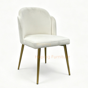 Modern Luxury Velvet Dining Chair with Gold Metal Legs Upholstered Accent Side Chair for Dining Room Cafe Bedroom Chair